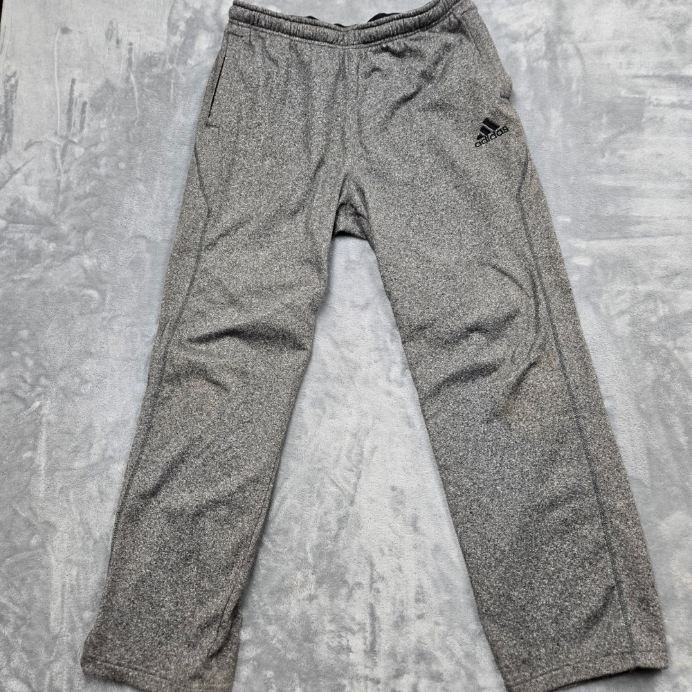 Adidas Mens Gray Heathered Athletic Sweatpants Size Large RN 88387 CA 40312
